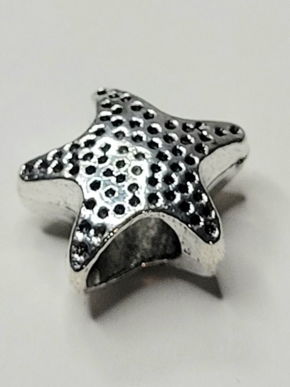 New! For Pandora Charm Bracelet Large Antique Silver Color Star Starfish Charm - Picture 3 of 6
